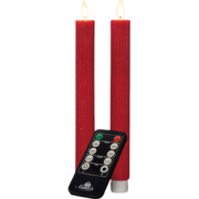 Dinerkaars ribbel wax led bewegende vlam op batterij met afstandsbedie...