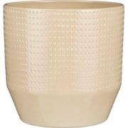 Mica Decorations Bloempot Nola - 23x23x22 cm - Keramiek - Beige