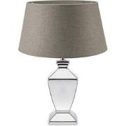 Moderne tafellamp Melrose - grijs - tafellamp Class zilver inclusief l...