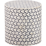 WOOOD Exclusive Neva Sidetable - Bone Inlay - Zwart/Wit - 40x37x37