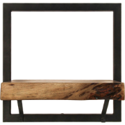 HSM Collection-Wandplank Levels Live Edge -32x22x32-Naturel/Zwart-Acac...