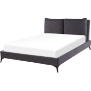 Beliani MELLE - Tweepersoonsbed-Grijs-Chenille