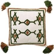 Dutch Decor ZITA - Kussenhoes katoen 45x45 cm - Chive - groen / wit / ...