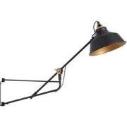 Mexlite wandlamp Nové - zwart - metaal - 3092ZW