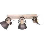 Trendy Opbouwspot Lumen Hout 3-lichts