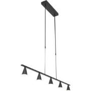 Moderne Hanglamp Polaris Zwart 5-lichts