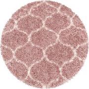 Tapijtenloods Opera Soft Shaggy Rond Hoogpolig Vloerkleed Roze- 80 CM ...