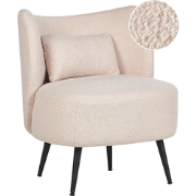 Beliani OTSBY - Fauteuil-Beige-Bouclé