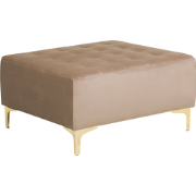 Beliani ABERDEEN - Ottomaan-Beige-Fluweel