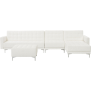 Beliani ABERDEEN - Modulaire Sofa-Wit-Kunstleer