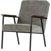 WOOOD Sally Fauteuil - Ribstof - Vergrijsd Groen - 87x65x82