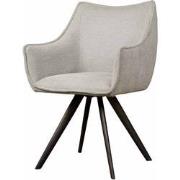 Tower living Riviera swivel armchair - fabric Brego 02 light grey