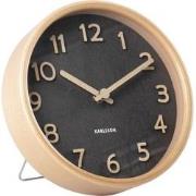 Table Clock Pure Wood Grain