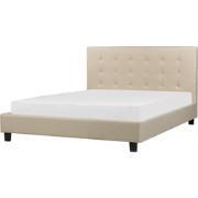 Beliani ROCHELLE - Tweepersoonsbed-Beige-Polyester