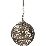 PTMD Edith Brass Iron Hanging Lamp Zigzag Ball