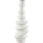 PTMD Georgy White Ceramic Pot Round Spiral L