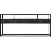 Benoa Jax 4 Drawer Console Table Black 180 cm