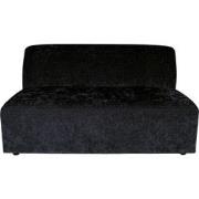 PTMD Lujo Sofa Anthracite Fiore Fabric 2 Seater Element