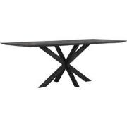 DTP Home Dining table Curves rectangular BLACK,78x210x100 cm, recycled...