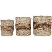 MUST Living Baskets Carvoeiro small, set of 3,19xØ20 cm / 19xØ17 cm / ...