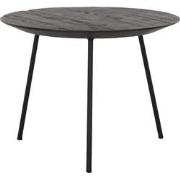 DTP Home Coffee table Jupiter medium BLACK,37xØ50 cm, recycled teakwoo...