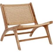 MUST Living Lounge chair Lazy Loom Natural,69x65x76 cm, teakwood