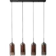 AnLi Style Hanglamp 4L smoke glas-geperforeerd staal