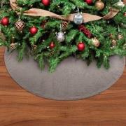 Geen merk LUMI - Kerstboomrok  - Ø120 cm - velvet - Driftwood - taupe ...