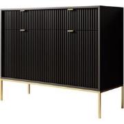 Meubella Dressoir Navil 2 - Zwart - 104 cm