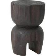 MUST Living Side table Amber Brown,45xØ30 cm, brown recycled teakwood ...