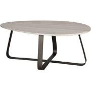 PTMD Muka Coffeetable High Dark Grey Base White Marble