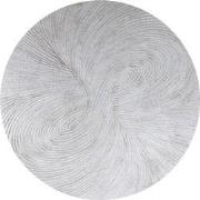 PTMD Wiktor White MDF Round Wallpanel Swirl Carved L