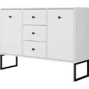 Meubella Dressoir Lyndall - Wit - 115 cm - Met deuren