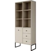 Meubella Boekenkast Lyndall - Beige - 77 cm