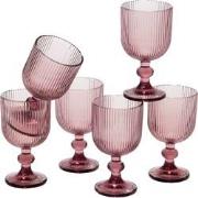 Mica Decorations Merlot Wijnglas - Set van 6 - 250 ml - Glas - Paars