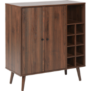 Beliani TULLAMORE - Sideboard-Donkere houtkleur-Vezelplaat