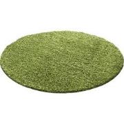 Tapijtenloods Basic Rond Shaggy vloerkleed Groen Hoogpolig- 160 CM RON...