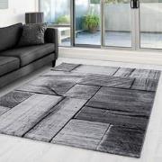 Tapijtenloods Parma Design Vloerkleed Zwart / Grijs Laagpolig- 80x300 ...