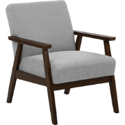 Beliani ASNES - Fauteuil-Grijs-Polyester