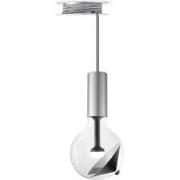 Move Me hanglamp Pulley - grijs / Cone 5,5W - zwart zilver