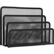 QUVIO Bureau organizer mesh - Metaal - Zwart