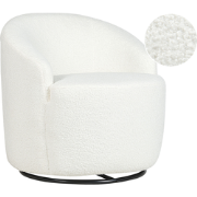 Beliani DAVIK - Fauteuil-Wit-Bouclé