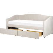 Beliani VITTEL - Eenpersoonsbed-Beige-Polyester