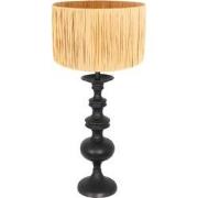 Anne Lighting tafellamp Lyons - zwart - hout - 30 cm - E27 fitting - 3...