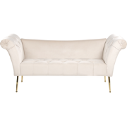 Beliani NANTILLY - Chaise longue-Beige-Fluweel