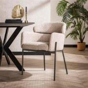 Eetkamerstoelen Lola bouclé set van 2