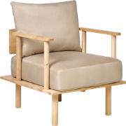 Beliani ASKER - Fauteuil-Beige-Polyester