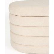 Housecraft Living Zuma bankje Bouclé Wit/ Beige