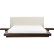 Beliani ZEN - Tweepersoonsbed-Donkere houtkleur-MDF