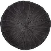 Dutch Decor KAJA - Sierkussen rond velvet Ø40 cm - Charcoal Gray - ant...